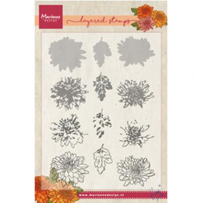 Marianne Design Clear Stamps Layer - Chrysant